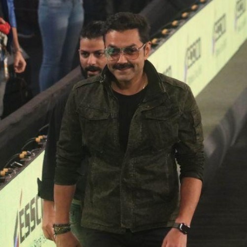 Actor Boby Deol during a Pro Wrestling League (PWL) 2017 match between UP Dangal and NCR Punjab Royals