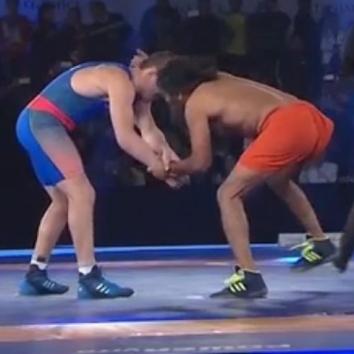 BABA RAMDEV VS ANDREY STADNIK- WATCH BABA RAMDEV BEATING OLYMPIC WRESTLER