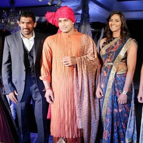 wrestlers get a feel of fashion