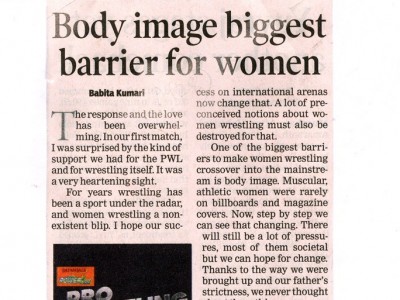 Body image biggest barrier for women