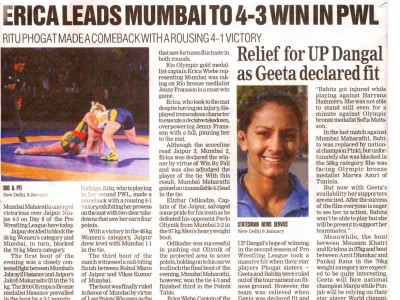 Erica leads mumbai to 4-3 win