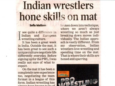 Indian wrestlers hone skill at mat