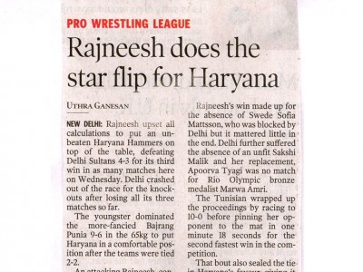 Rajneesh does the star flip for Haryana