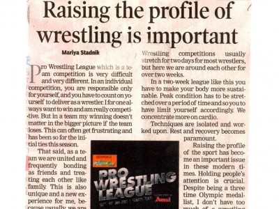 Raising the profile of wrestling is important