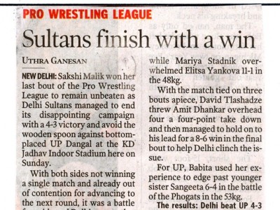 Sultans finish with a win