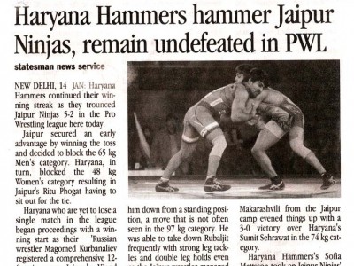 Haryana Hammers hammer Jaipur Ninjas