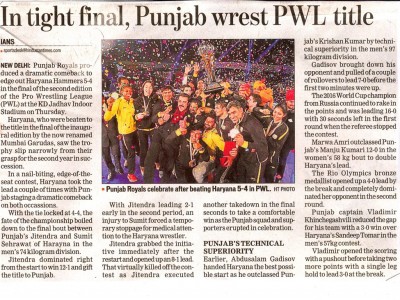In tight final, Punjab Wrest PWL title