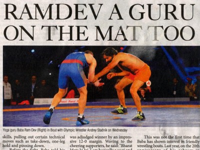 Ramdev a Guru on the Mat too