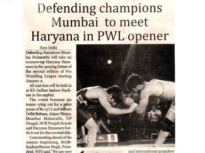 Mumbai to meet Haryana in PWL Opener