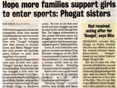 Hope more families support Girls