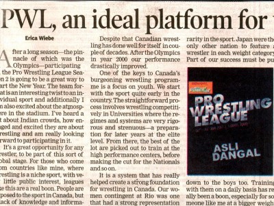 PWL,an ideal platform for wrestlers