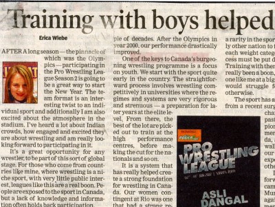 Training with boys helped a lot